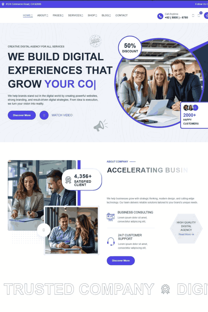 Corporate website design for professional business presence