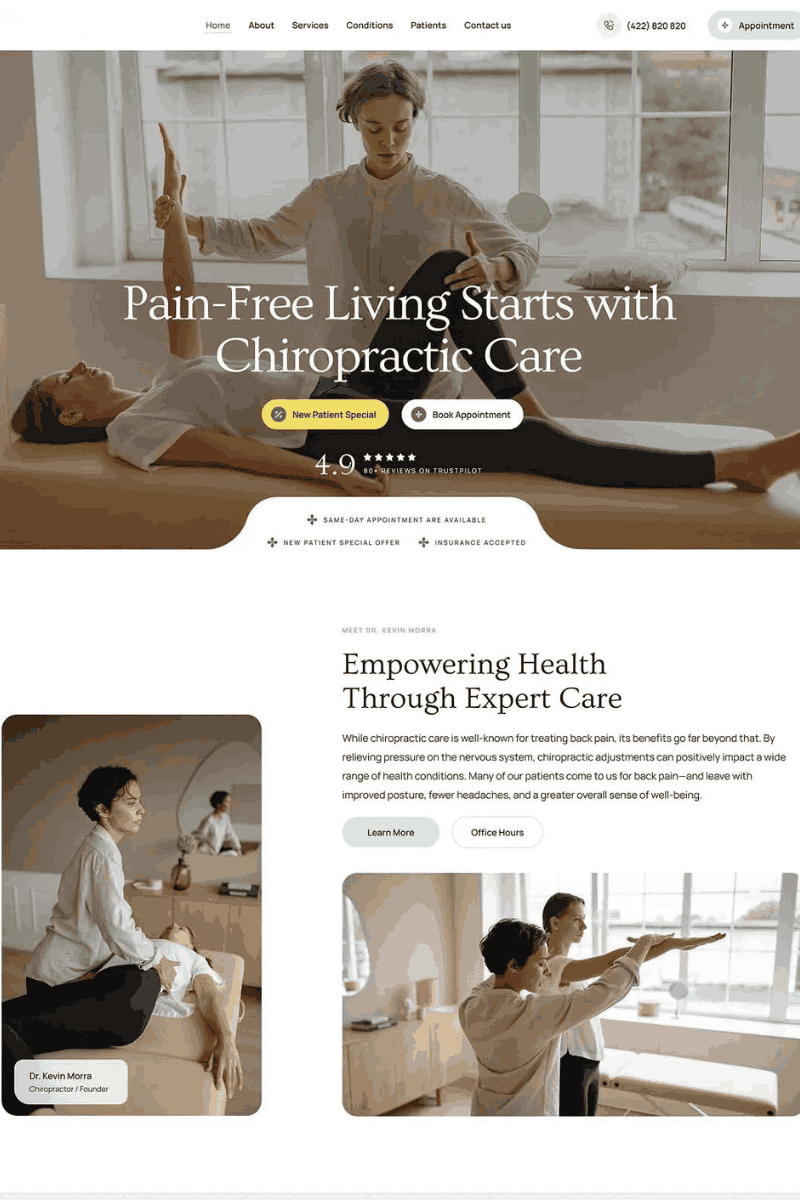 Healthcare Web Design tailored to business goals and branding